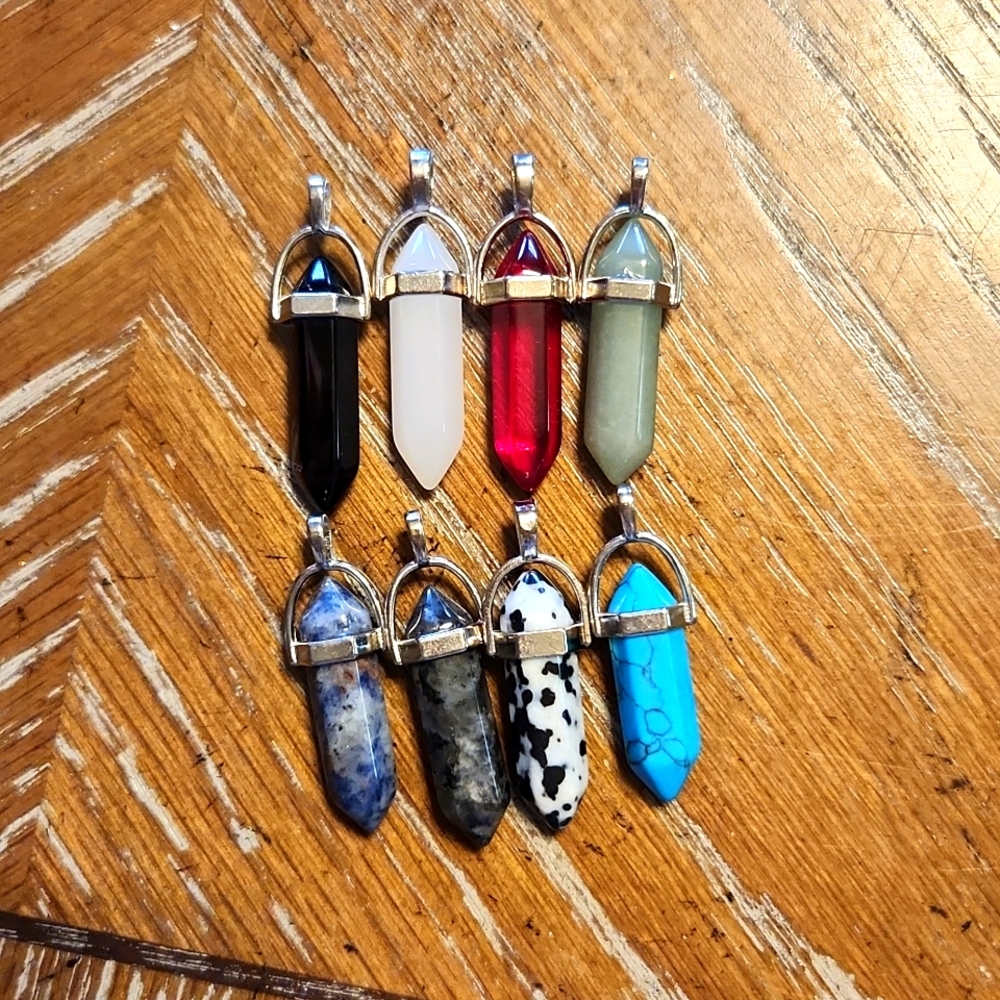 Bundle of 8 various charms for diy necklace making, keychains, etc